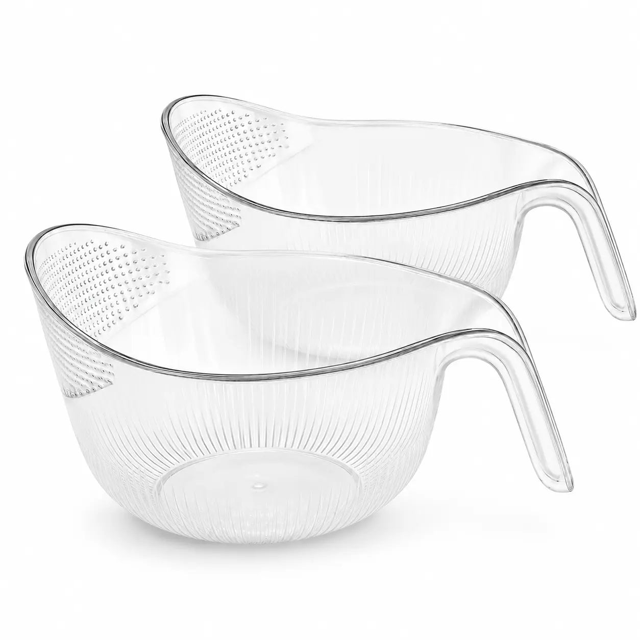 AquaRinse Multifunctional Rice Strainer Bowl – Aesthetic Plastic Colander with Handle for Washing Vegetables & Draining Fruits