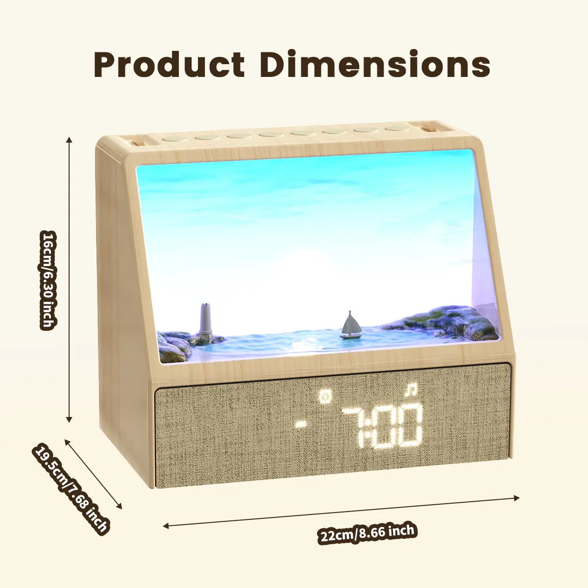 AuraWake Sunrise Wake-Up Light Clock β Intelligent Sound & Light Alarm Clock with Natural White Noise Modes for Sleep