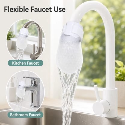 PureFlow Cotton Faucet Filter Bags – 50-Piece Disposable Water Sediment Filter Socks with Fastening Straps for Kitchen & Bathroom